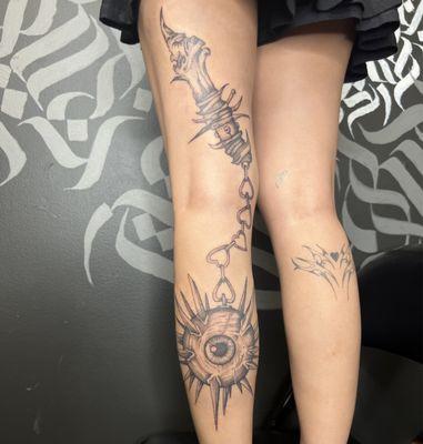 Leg tattoo