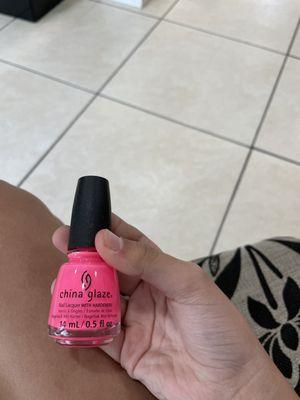 Nail polish choice