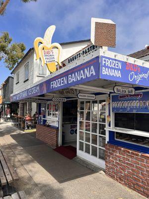 Dad's iconic storefront and signage.