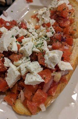 Bruschetta with fresh mozzarella