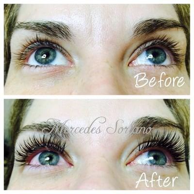 Before and After Lash Extensions