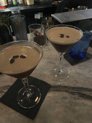 Pumpkin expresso martini and expresso martini