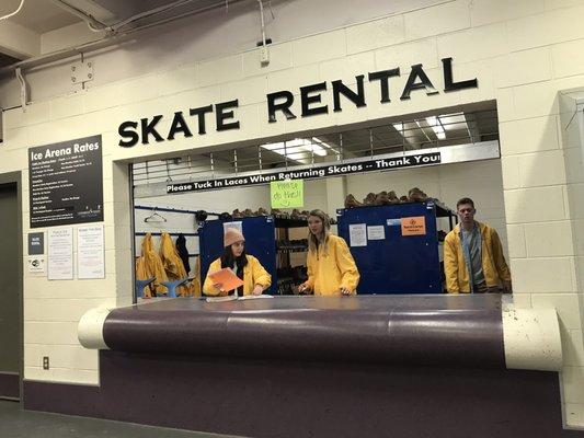 Skate rentals are included with the price of admission, $5.50.