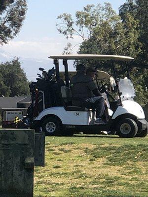 Maga group parks on the tee boxes and drives almost on the greens every week!