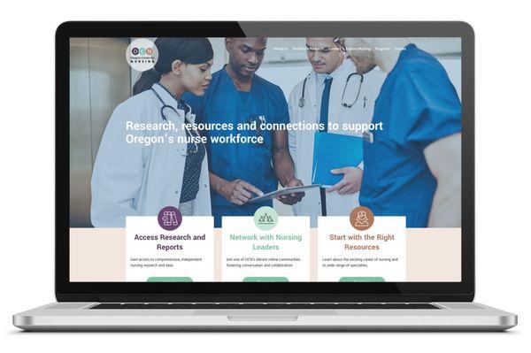 Mobile-responsive web design for Oregon Center for Nursing