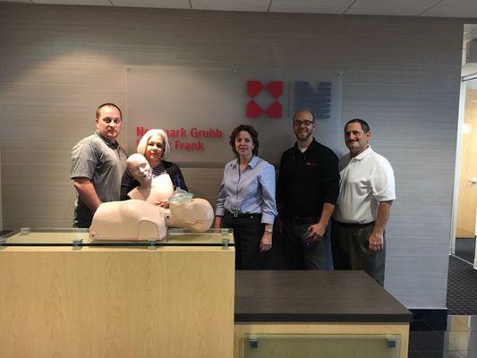 Onsite CPR & 1st Aid class for property management group.