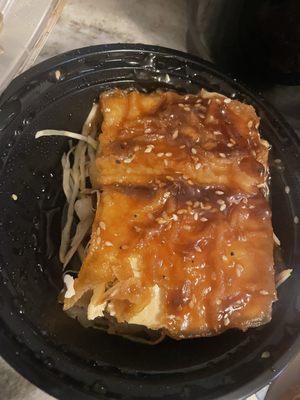 Big blob of what was supposed to be Grilled Tofu Teriyaki