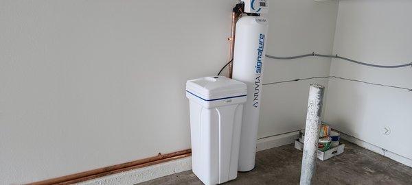 Water filtration system in garage