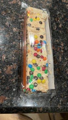 Cookie dough brownies with m&ms