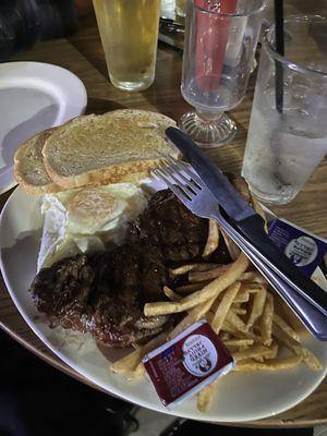 Steak and eggs