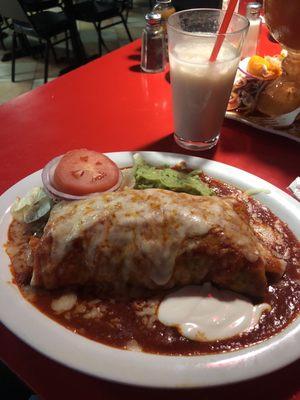 Burrito de Carne Asada Banado Combo Plate