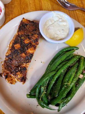 Second attempt on "blackened" salmon. How it should look.