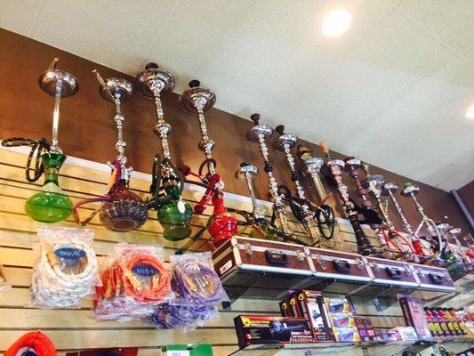 Variety of Fine Imported And US made Hookahs and Hookah Accessories