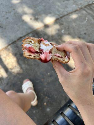 Cronut filled with strawberries and cream! So good