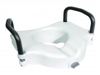 Our Raised Toilet Seats are Available with a Stabilizing Bracket, with or without Arms