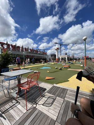 Mini golf on the roof