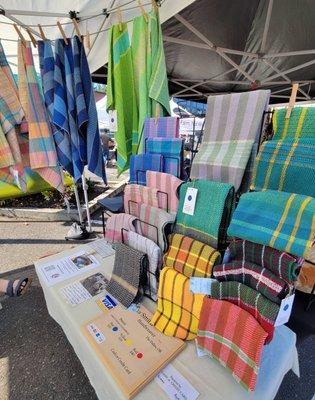 Beautiful cotton table runners and dish cloths.