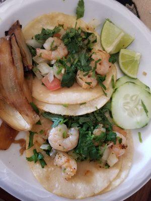 2 shrimp tacos $2.50