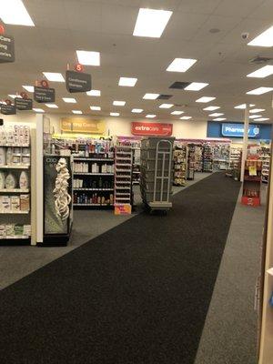 Clean store. Fully stocked. Odd that all CVS stores are carpeted.