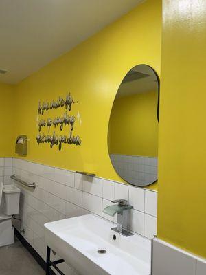 Beautiful updated bathroom with amazing sink and fabulous faucet