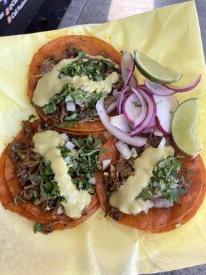 birria tacos (chivo)