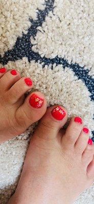 Cute gel pedi!