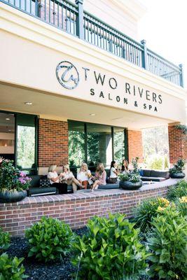 Patio that overlooks the river