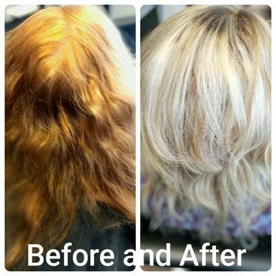 Color correction 
 #colorremover
 #highlights 
 #brassy