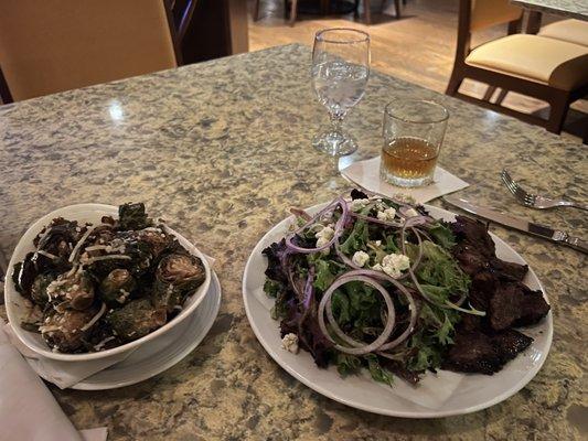 Crispy Brussels Sprouts and Steak Salad