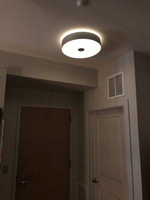 Elegant, but defective...  this fixture was both repaired and installed, by Custom Electric!