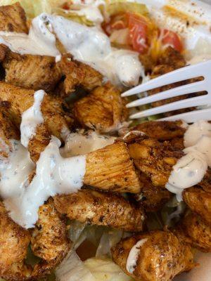 Grilled Chicken Salad with homemade ranch