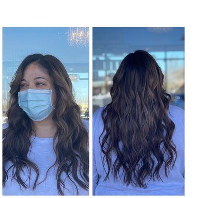 Color correction and hair extensions