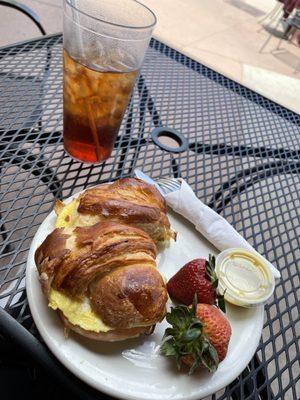 Breakfast Croissant with Fruit