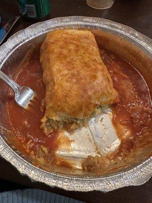 California Burrito with ground beef