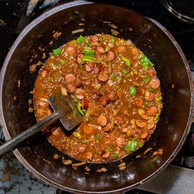 Jambalaya coming together