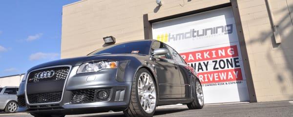 A Customers RS4 in front of our shop.