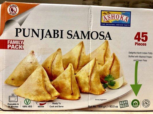 Vegan punjabi samosas.. Thank you for caring it .. we just love it ..