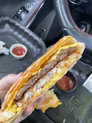 Breakfast Crunchwrap special