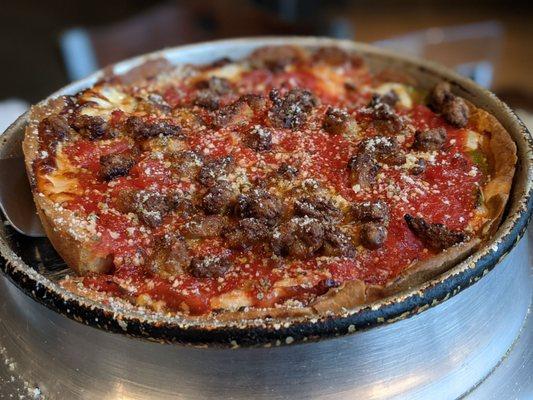 Deep dish pizza