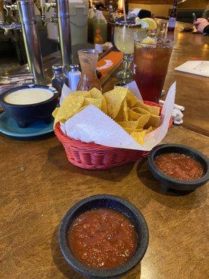 Large Cheese Dip ? Check.  Fresh spicy salsa ? You know it