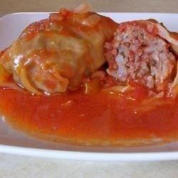 Delicious Authentic Hungarian (Magyar) Style Stuffed Cabbage (with slices of kolbász) - Tőltőtt Káposzta