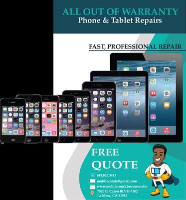 Repairing all apple product lines