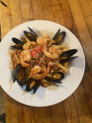 Pasta con mariscos