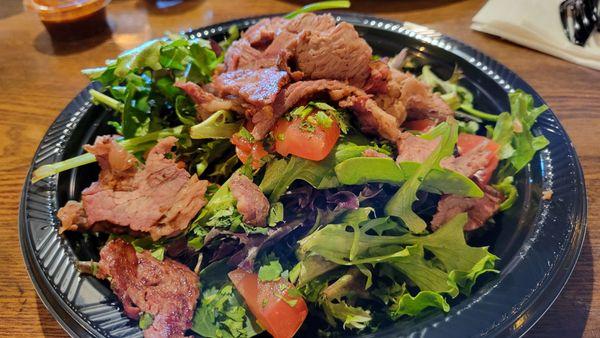 Tri tip salad.  Outstanding and low carb.