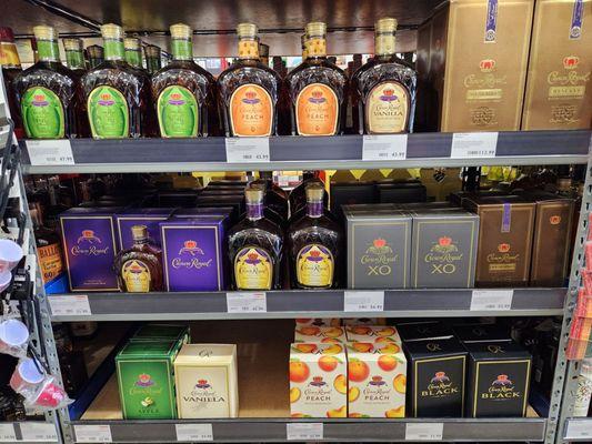 Crown  Royal selection.