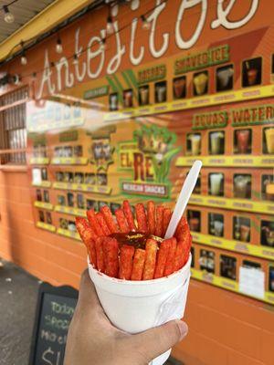 Elotes with hot fries!!