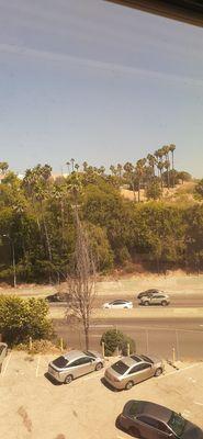 Freeway view from the 5th floor patient room window. 6/29/24