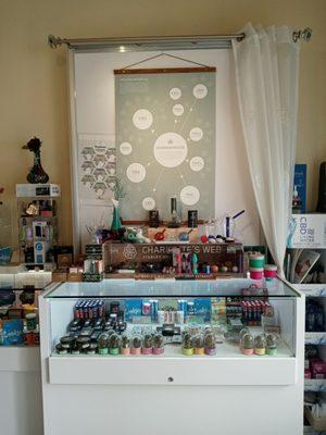 Displays of cbd products