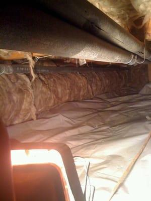 New crawlspace vapor barrier