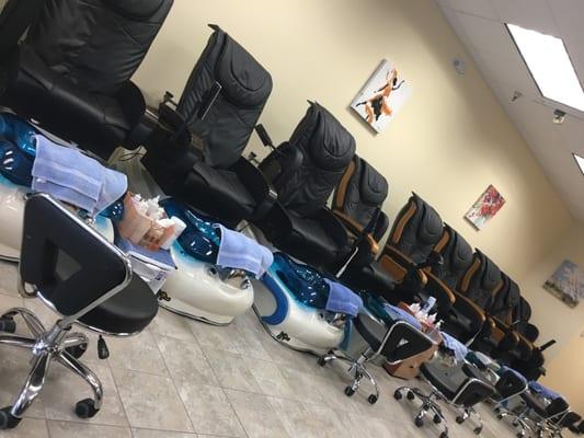 All of the pedicure chairs!